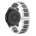 MoKo Band Fit Galaxy Watch 3 45mm/Galaxy Watch 46mm/Gear S3 Frontier/Classic/Huawei Watch GT2 Pro/GT2e/GT 46mm/GT2 46mm/Ticwatch Pro 3,22mm Stainless Steel Ceramics Strap with Butterfly Buckle,Silver