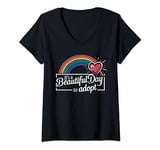 Womens It's A Beautiful Day To Adopt V-Neck T-Shirt