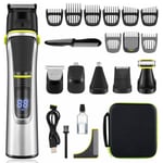 15-in-1 Mens All-in-One Grooming Gift Set Kit Beard Body Trimmer Groomer USB