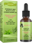 Rosemary Mint Hair Growth Oil, Organic Rosemary Hair Regrowth Essential Oil Hair