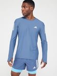 adidas Men's Running Own The Run Long Sleeve T-Shirt - Navy, Navy, Size 2Xl, Men