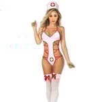 Sexiga vuxna kvinnor vit sjuksköterska kostym Halloween mode outfit