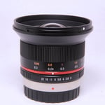 samyang Used Samyang 12mm f/2 NCS CS Ultra Wide Lens Micro Four Thirds Black