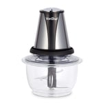 VonShef Mini Chopper 1.2L – Small Food Processor/Electric Vegetable and Onion Chopper, Mixer and Dicer, 2 Speeds, Glass Bowl & Stainless Steel Blades – 400W