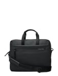 Rubberized Slim Conv Laptop Bag Black Calvin Klein