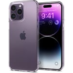 Spigen iPhone 14 Pro Max (6.7) Liquid Crystal Case - Crystal Clear ULTRA-THIN - Premium TPU Super Lightweigh - Exact Fit - Absolutely NO Bulkiness Soft Case