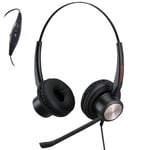 Office Call Center 3.5mm Wired Headset Headphone with Microphone Mic PC Laptop
