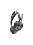 Poly Voyager Focus 2 | On Ear Wireless headset | Microphone | Active noisereduction | Incl. Headset Stand