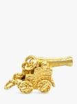 Milton & Humble Jewellery Second Hand 9ct Yellow Gold Wheeled Canon Pendant Charm, Dated London 1965