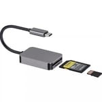 NÖRDIC USB-C kortleser SD 4.0 UHS-II USB 3.1 SuperSpeed 5 Gbps SD SDXC SDHC MicroSD Micro SDXC Micro SDHC MMC