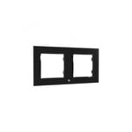 Wall Frame 2 Noir, Plaque de finition 2 postes pour interrupteur Wall Switch - Shelly