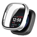 Fitbit Versa 4 Heltäckande skal med inbyggt skärmskydd, Silver
