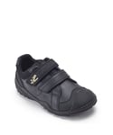 Start-Rite Boys Rumble Double Rip Tape Tough Leather School Shoes - Black - Size L3 Extra Wide fit