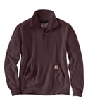 Carhartt Womens Midweight Relaxed Fit Half Zip Sweatshirt - Purple Cotton/Polyester - Size Small
