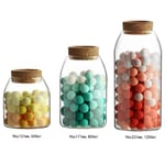 XUDREZ Glass Jar with Airtight Seal Wood Lid Ball Clear Candy Jar Mason Jars Food Storage Canister for Serving Tea Coffee Spice Sugar Salt (4 and 5 and 6)
