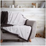 GAVENO CAVAILIA Teddy Polar Bear Fluffy Throw, Soft Cuddly Warm Comfort Sofa Chair Settee Blanket, Single Size, Grey