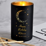 howson london Personalised Candle Orange Blossom Jasmine Amber Candle Natural Coconut Wax Candle Birthday Candle for Women Her Memorial Gift for Anniversary Wedding 40 Hours (Design 02)