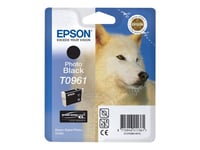 Epson T0961 - 11.4 ml - photo noire - originale - emballage coque avec alarme radioélectrique/ acoustique - cartouche d'encre - pour Stylus Photo R2880