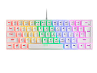 Mars Gaming MK60 Blanc, Clavier Gaming Mécanique FRGB, Antighosting, Switch Mécanique Rouge, Langue US