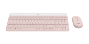 MK470 SLIM COMBO Ultra-slim, compact, and quiet wireless keyboard and mouse combo - Rose US International (Qwerty)