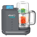 Vital Baby NOURISH Prep & Wean™ - 3 in 1 Baby Food Maker for Weaning - Food Steamer, Blender & Steriliser - 2 Tier Steaming - Sterilise Small Items - 5 Blend Modes - Cook Fruit, Vegetables, Meat, Fish