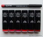 "Hot Date" NYX Round Lipstick + Lip pencil 817 hot Red Set Joy's cosmetics