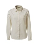 Craghoppers Womens/Ladies Kiwi II Long-Sleeved Shirt (Sea Salt White) - Multicolour - Size UK 14 (Women's)