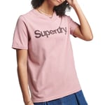 T-Shirt Rose Femme Superdry Cl Tee