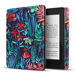 TNP Case for Kindle 10th Generation - Slim & Light Smart Cover Case with Auto Sleep & Wake for Amazon Kindle E-reader 6" Display, 10th Generation 2019 Release (Jungle Flower)