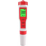 Linghhang - tds Meter 4 en 1 stylo de test d'eau numérique avec ph tds ec mesure de la température affichage de rétroéclairage de haute précision