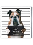 Funny Birthday Card English Bulldog Owners Cute Pet Hilarious Shoe Killer Joke