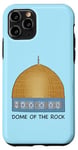 Coque pour iPhone 11 Pro Dôme doré du Dôme du Rocher, Mont du Temple Jérusalem dessin