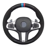 NUIOsdz Housse de Volant de Voiture en Cuir Noir, pour BMW M Sport G30 G31 G32 G20 G21 X3 G01 X4 G14 G15 G16 G02 X5 G05