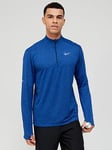 Nike Men's Run Dry Fit Element Top 1/4 Zip Top - BLUE, Blue, Size 2Xl, Men