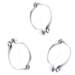 lahomia 3Pcs Hose Clamps For Stainless Steel Brake Cable Attachment