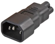 3 Pin IEC Kettle Lead Socket C14 to Cloverleaf Plug C5 Power Mains Plug Adapter