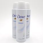 3 x Dove Classic Anti-Perspirant Deodorant 150ml Spray