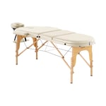 physa Hopfällbar massagebänk - 3 zoner 185 x 70 62 86 cm 220 kg beige