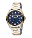 Roberto Cavalli RC5G048M0085 Mens Quartz Stainless Steel Dark Blue 10 ATM 42 mm Watch - One Size