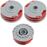 3 X Strimmer Trimmer Spool & Line For Flymo Contour 500 Power Plus 500 & 500xt