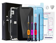 Trop Saint® Écran pour iPhone 11 Pro Max Noir OLED - Kit de Réparation Complet avec Tapis de Repérage Magnetique, Outils, Joint d'étanchéité et Film Protecteur d'écran