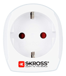 Skross Europe to DK, 16A 100-250V matka-adapteri - Valkoinen