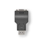 Displayport-adapter | DisplayPort Hane | VGA hona 15p | 1080p | Nickelplaterad | Rak | Rund | ABS | ABS | Svart | Låda