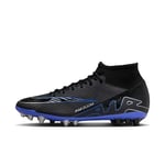 NIKE Men's Mercurial Superfly 9 Academy Sneaker, Black/Chrome-Hyper Royal, 7 UK