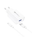 Wall Charger + USB to Lightning Cable 3A EU13 (White)
