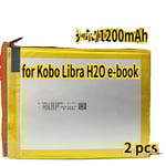 Uppladdningsbart Li-ion-batteri, 1200mAh kapacitet, kompatibelt med Kobo Libra H2O, CE-certifierat