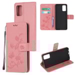 Butterfly Plånboksfodral till Samsung Galaxy S20 Plus - Rosa