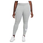 Nike CZ8530-063 W NSW ESSNTL LGGNG Swoosh MR Leggings Womens dk Grey Heather/(White) S-S