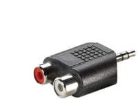 Value 3.5Mm Adapter, 1X 3.5Mm M To 2X Rca F, 16 X 30 X 30 Mm