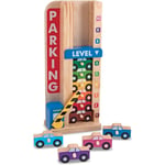 Melissa & Doug Wooden Stack & Count Parking Garage with 10 Cars Kids Ages 3year+